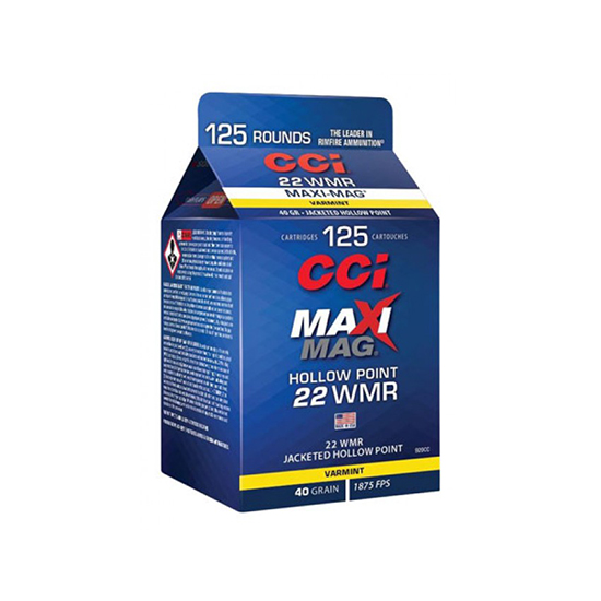 CCI 22MAG 40GR MAXI MAG POUR PACK 125/10 - Sale